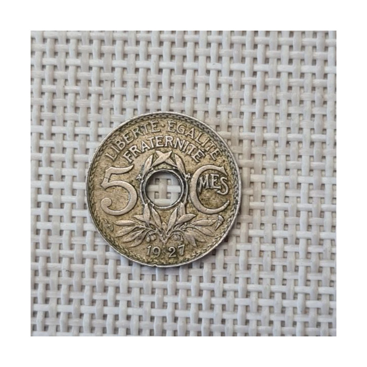 France 5 Centimes 1927 KM-875 VF