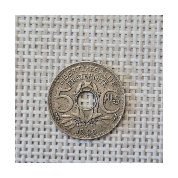 France 5 Centimes 1930 KM-875 VF