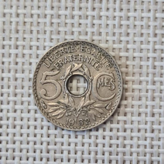 France 5 Centimes 1932 KM-875 VF