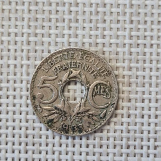France 5 Centimes 1933 KM-875 VF