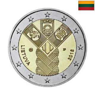 Lithuania 2 Euro 2018 "Baltic States" UNC