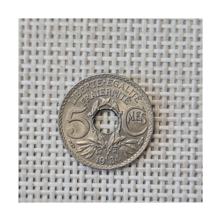 France 5 Centimes 1934 KM-875 XF
