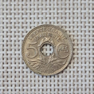 France 5 Centimes 1938 KM-875 VF