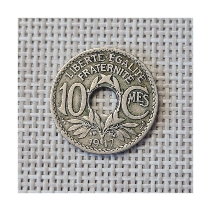 France 10 Centimes 1917 KM-866a VF