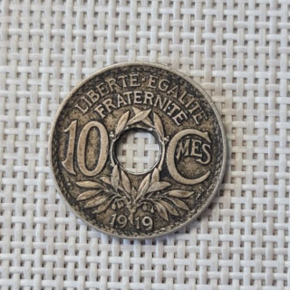France 10 Centimes 1919 KM-866a VF