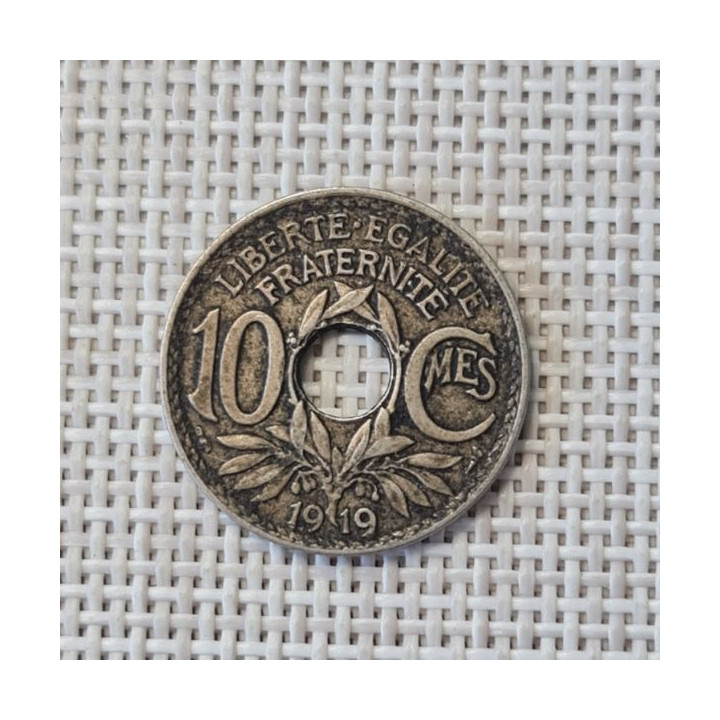 France 10 Centimes 1919 KM-866a VF