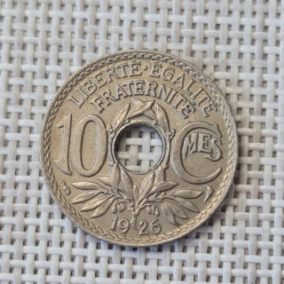 France 10 Centimes 1926 KM-866a XF