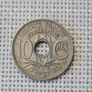 France 10 Centimes 1927 KM-866a VF