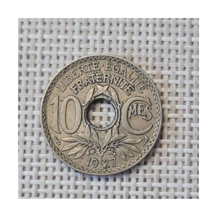 France 10 Centimes 1927 KM-866a VF