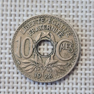 France 10 Centimes 1928 KM-866a VF
