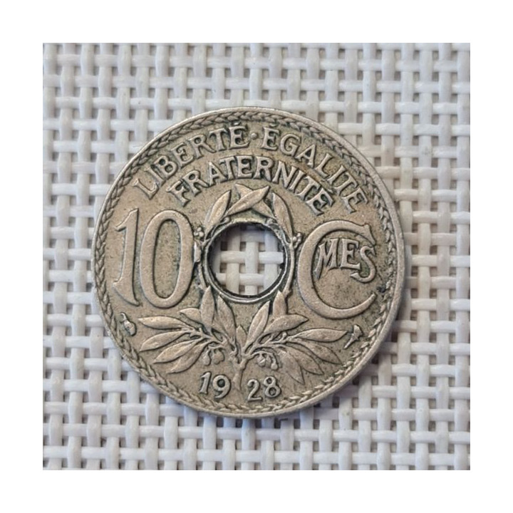 France 10 Centimes 1928 KM-866a VF