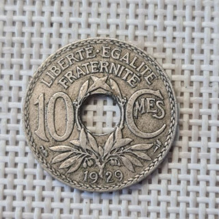 France 10 Centimes 1929 KM-866a VF