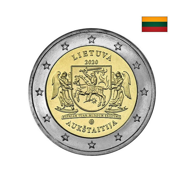 Lithuania 2 Euro 2020 "Aukštaitija" UNC