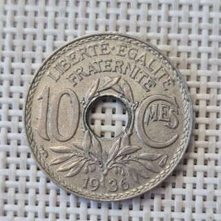 France 10 Centimes 1936 KM-866a XF