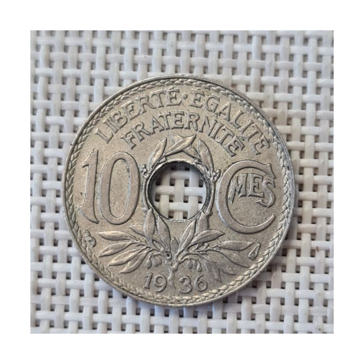 France 10 Centimes 1936 KM-866a XF