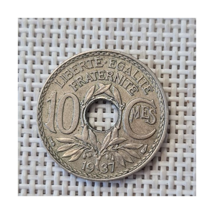 France 10 Centimes 1937 KM-866a VF