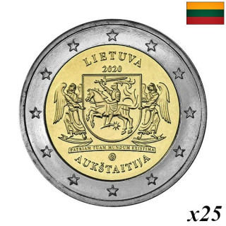 Lithuania 2 Euro 2020 "Aukštaitija" Roll