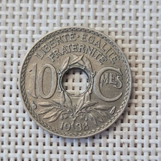 France 10 Centimes 1938 KM-866a VF