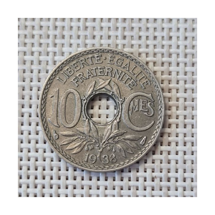 France 10 Centimes 1938 KM-866a VF