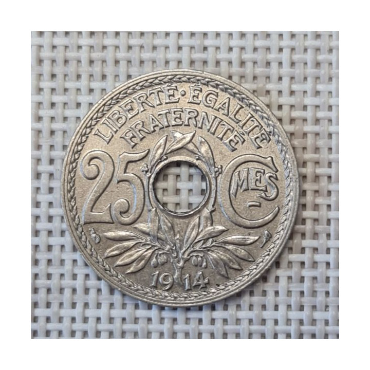 France 25 Centimes 1914 KM-867 UNC