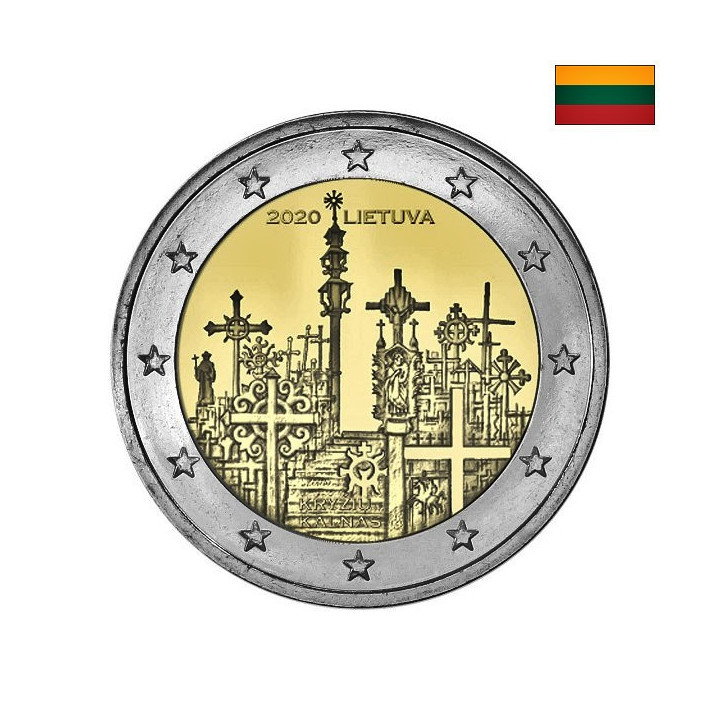 Lithuania 2 Euro 2020 "Hill of Crosses" UNC