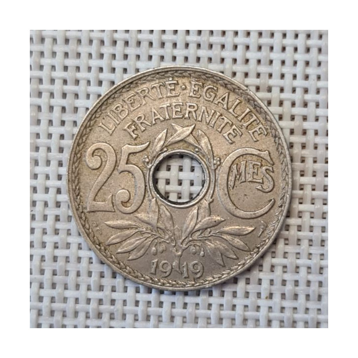 France 25 Centimes 1919 KM-867a VF