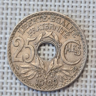 France 25 Centimes 1923 KM-867a VF
