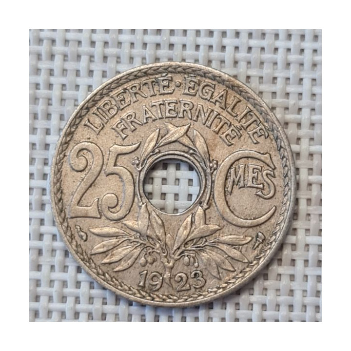 France 25 Centimes 1923 KM-867a VF