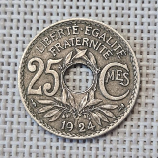 France 25 Centimes 1924 KM-867a VF