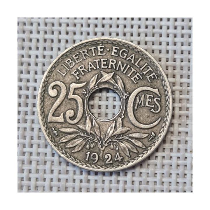 France 25 Centimes 1924 KM-867a VF