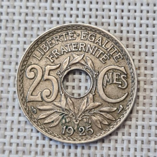 France 25 Centimes 1925 KM-867a VF