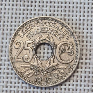 France 25 Centimes 1927 KM-867a VF