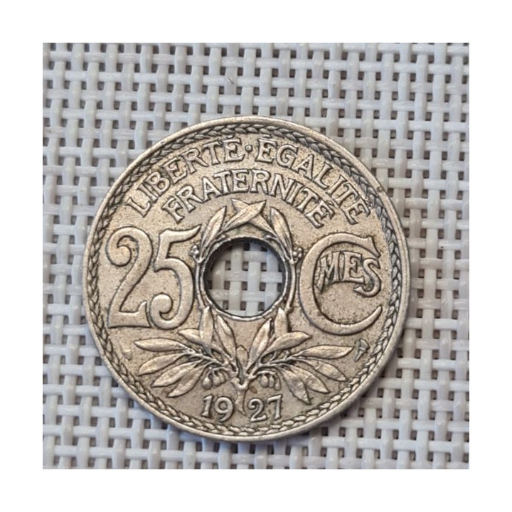 France 25 Centimes 1927 KM-867a VF