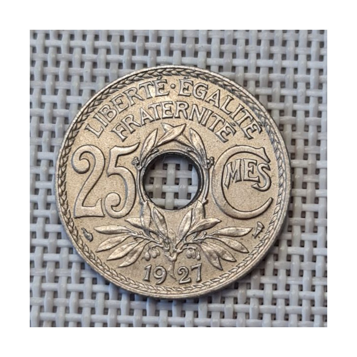 France 25 Centimes 1927 KM-867a XF