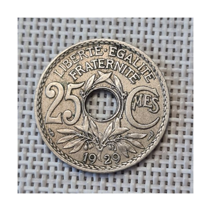 France 25 Centimes 1929 KM-867a VF