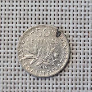France 50 Centimes 1914 KM-854 VF