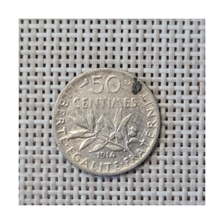 France 50 Centimes 1914 KM-854 VF