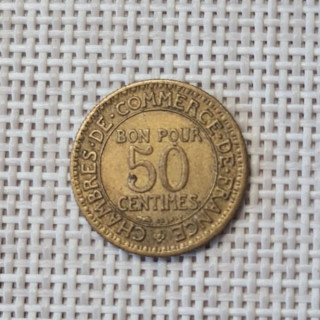 France 50 Centimes 1921 KM-884 VF