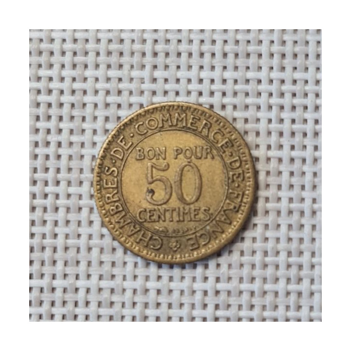 France 50 Centimes 1921 KM-884 VF