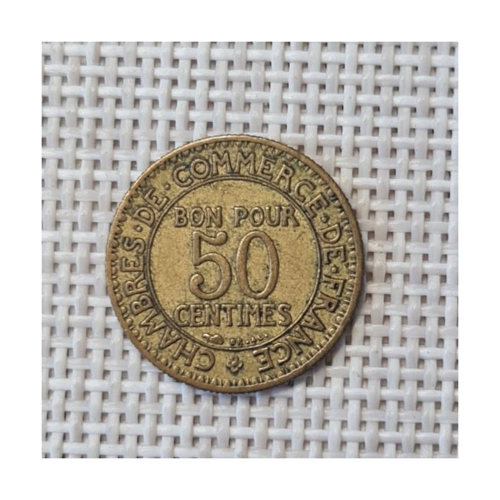 France 50 Centimes 1922 KM-884 VF