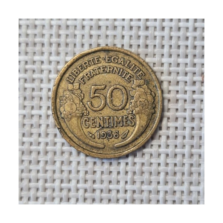 France 50 Centimes 1938 KM-894 VF