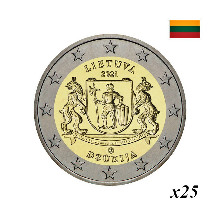 Lithuania 2 Euro 2021 "Dzūkija" Roll
