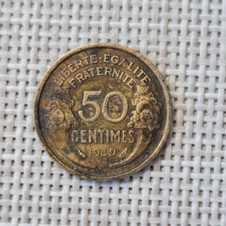 France 50 Centimes 1939 KM-894 VF