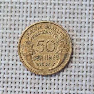France 50 Centimes 1941 KM-894 XF
