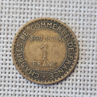 France 1 Franc 1921 KM-876 VF