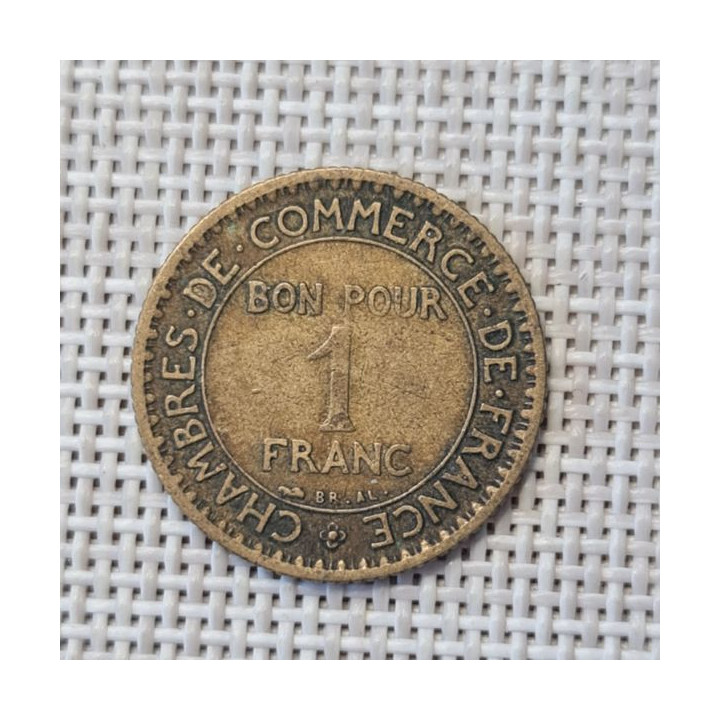 France 1 Franc 1921 KM-876 VF