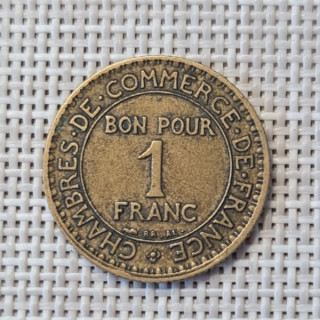 France 1 Franc 1923 KM-876 VF