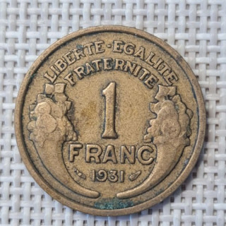 France 1 Franc 1931 KM-885 VF
