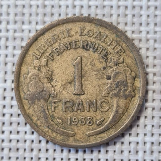 France 1 Franc 1938 KM-885 VF