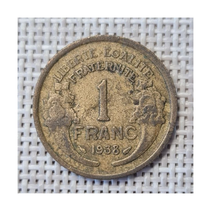 France 1 Franc 1938 KM-885 VF